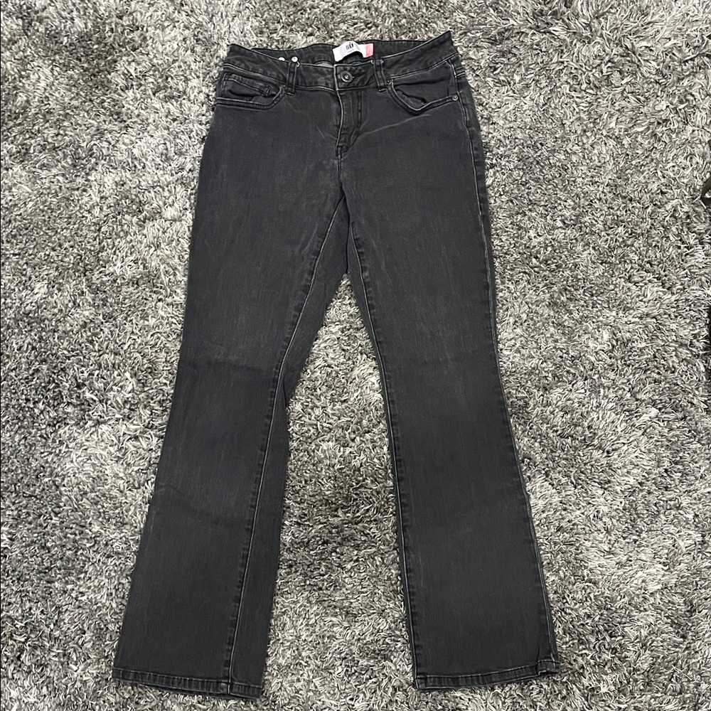 CAbi Women's Charcoal Gray Black Curvy Slim Boot Cut Jeans Size 6